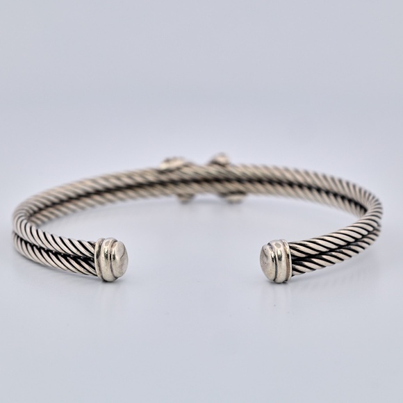 David Yurman X Collection Diamond Cable Station Bracelet, Sterling Silver - Picture 6 of 14